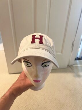 Harvard University White Baseball Cap with Red 'H' Patch